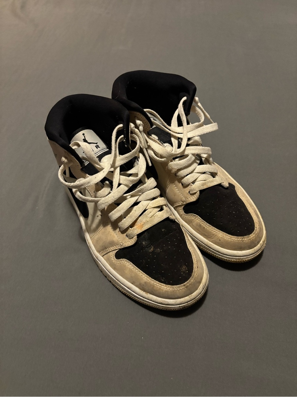 Nike Mid-Top Sneakers in Black and Cream